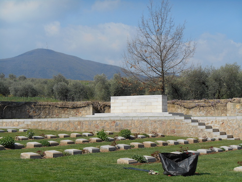 A view over the CWGC Struma Military Cemetery
