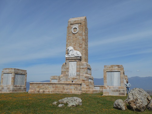 The Doiran Memorial on Colonial Hill, northern Greece. Photo taken by the author in March 2016.