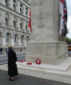 The Honourable Ann Straker at the Cenotaph in Whitehall on 5 October 2019. (Photo by Keith Roberts)