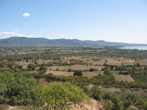 The ground crossed by XVI Corps and the Greek Cretan Division during the flanking attack north of Lake Doiran on 18 September 1918 (looking towards the Krusha Balkan Hills). (Alan Wakefield, September 2018)