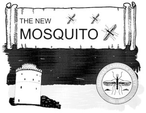 Header of the New Mosquito, showing the White Tower and the logo of the Salonika Campaign Society