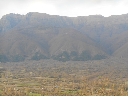 A view of the Belashitza Mountains from Dova Tepe in northern Greece. Taken in March 2016 by Robin Braysher