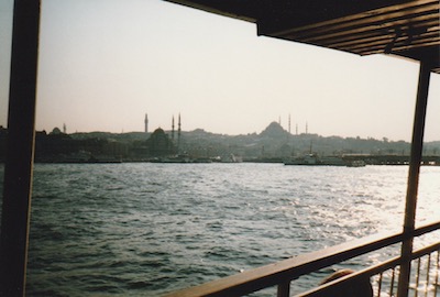 View of Istanbul from a ferry on the Bosphorus, 1988 (photo from the Braysher collection).
