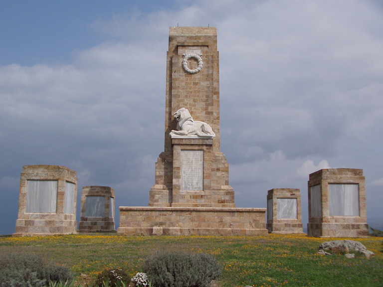 The Doiran Memorial on Colonial Hill, northern Greece.